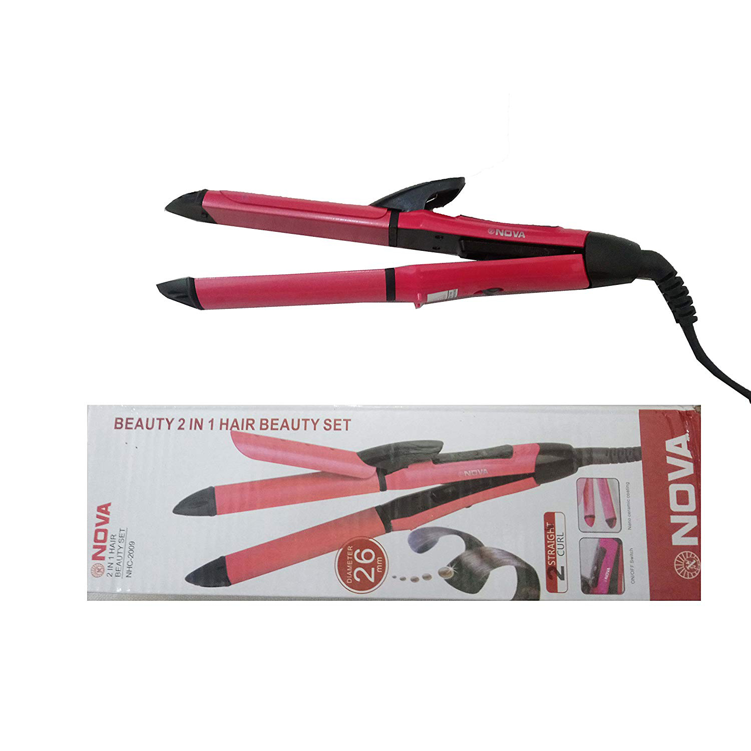 Nova 2 In 1 Hair Straightener And Curler Etct 