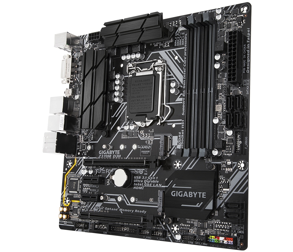 Материнская плата gigabyte z370m d3h как установить память м2