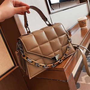 Fashion Leather Handbags - Brown