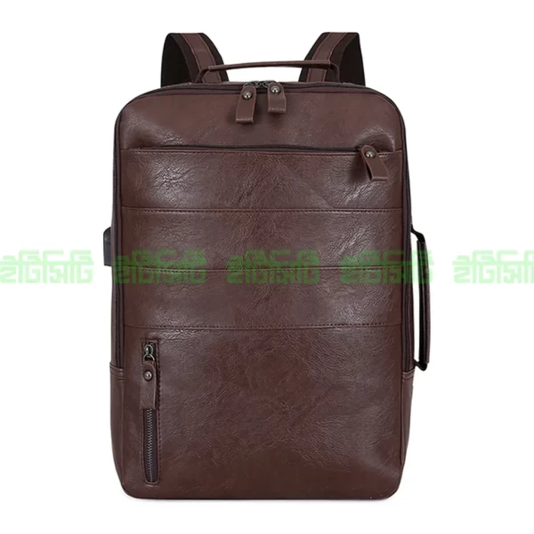 Pu leather sales laptop backpack