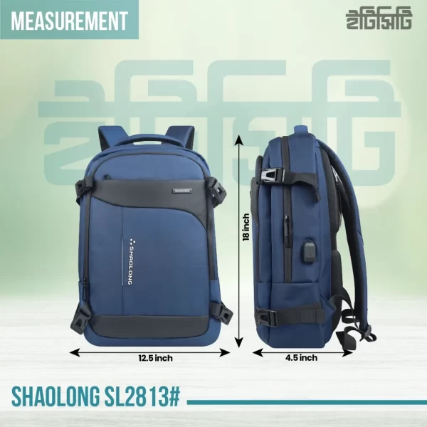 shaolong Bag -Black l Office Bag l Laptop Bag l Biker Backpack l Backpack l  School Bag l College Bag l Business And Travel Backpack